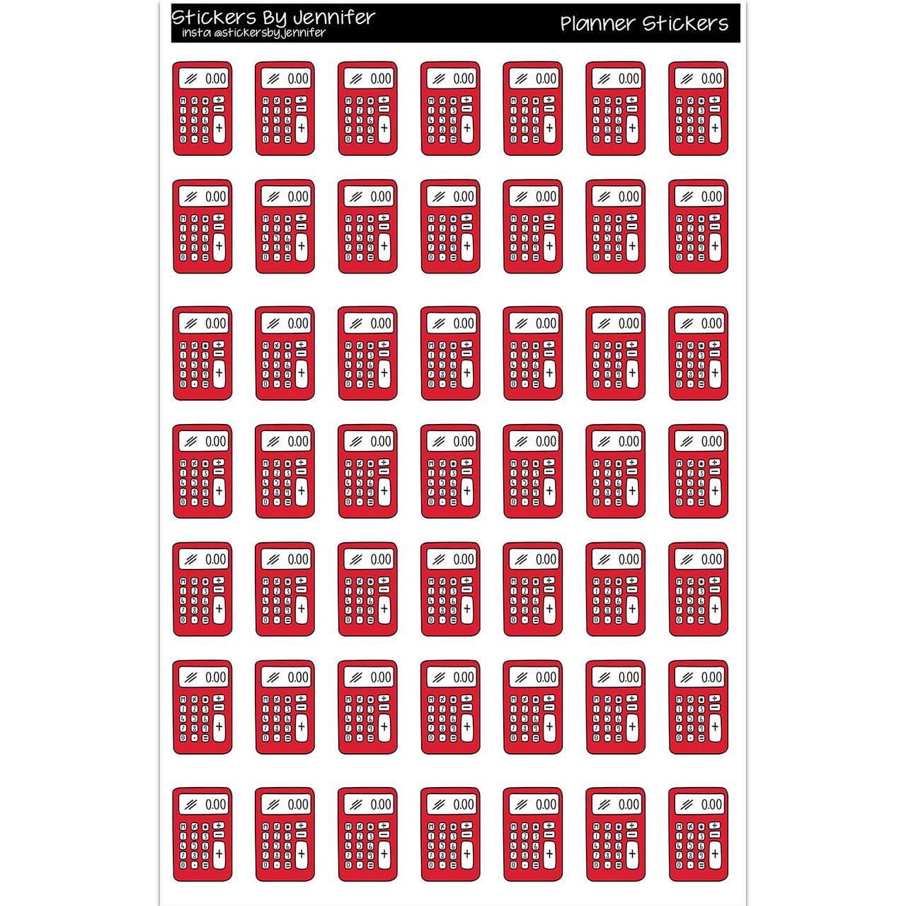 Calculator Planner Stickers Scrapbooking Kids DIY Arts Crafting